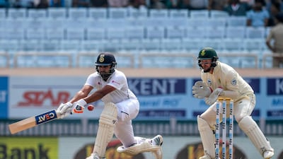 India's Rohit Sharma plays a shot. AFP