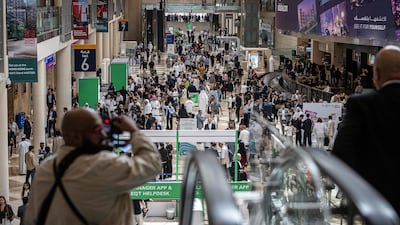 The show floor at the Arabian Travel Market. Antonie Robertson / The National