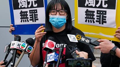 Chow Hang-tung represented herself in court and had pleaded not guilty. Photo: AP