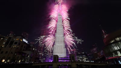 Dazzling firework displays will help people ring in the new year across the UAE. Pawan Singh / The National