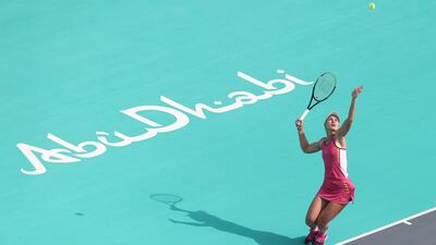 Veronika Kudermetova in action against Aryna Sabalenka. Getty