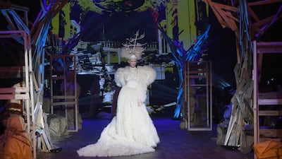 A model walks the runway at the Amato spring / summer 2020 show during Fashion Forward Dubai on November 02, 2019. Getty Images