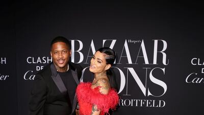 Kehlani and YG attend the 'Harper's Bazaar' celebration of 'Icons By Carine Roitfeld' during New York Fashion Week on September 6, 2019. AFP
