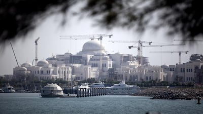 Construction continues on a new presidential palace complex in Abu Dhabi. Silvia Razgova / The National