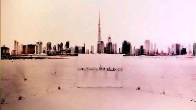 Hamad Al Falasi's Historical Moment ... Historical Monument. Courtesy ASDA'A Burson-Marsteller