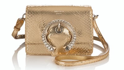 Shoulder bag with a crescent moon buckle from Jimmy Choo