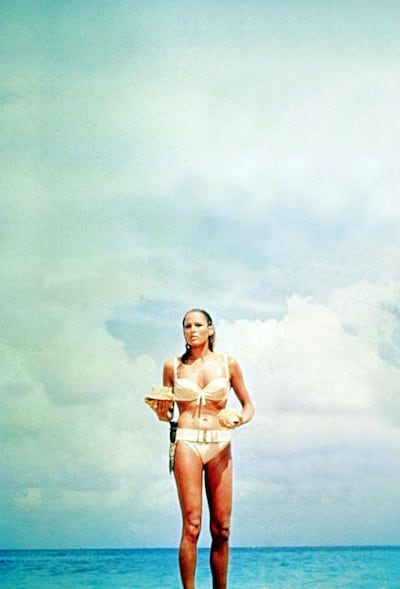 Ursula Andress' Honey Ryder in the original 1962 James Bond movie, 'Dr No', which starred Sean Connery as Bond.