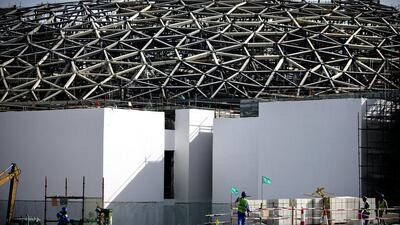 Much of the work left in completing the Louvre Abu Dhabi will be in the coming 16 months or so is on the interior.