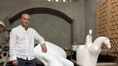 Khaled Zaki’s sculptures explore his ongoing exploration between movement and spiritual experience. All photos: Tabari Artspace