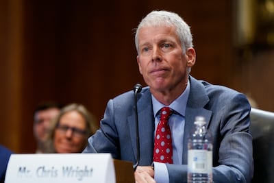 Chris Wright, US President-elect Donald Trump’s nominee to be secretary of energy, testifies during a Senate Energy and Natural Resources Committee confirmation hearing on Capitol Hill in Washington. Reuters