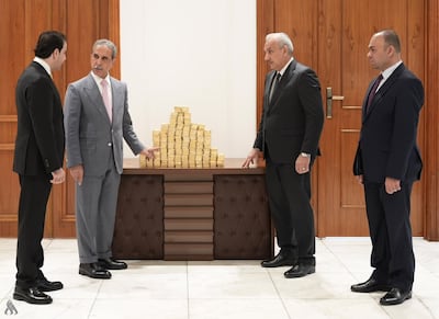 Authorities in Iraq have seized a large haul of gold linked to corruption. Photo: Iraq News Agency