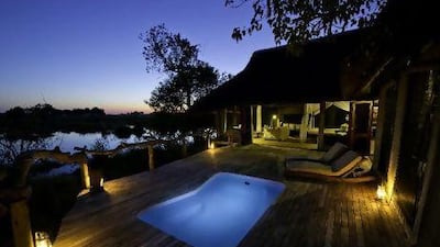 A plunge pool outside one of the rooms at Kings Pool Camp in the Linyanti Reserve. Dana Allen / Wilderness Safari