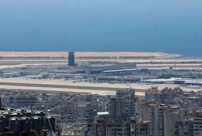Beirut international airport, as seen from Baabda, Lebanon. Reuters