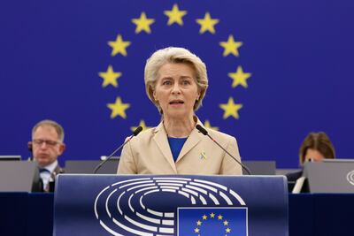 European Commission chief Ursula von der Leyen said she hoped the EU's 27 member states would agree to the new 11 billion euros package. EPA