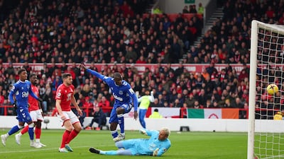 Everton's Abdoulaye Doucoure of Everton scores their second goal. Getty