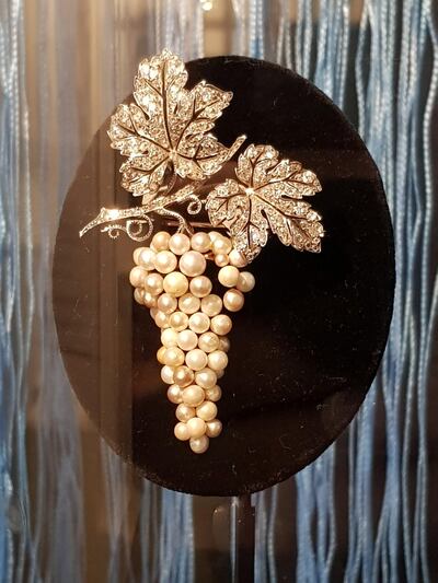 Van Cleef & Arpels's diamond and pearcl brooch, 1915, at L'Ecole