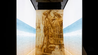 The collection features Al Astad's danat al shawati technique in silk.