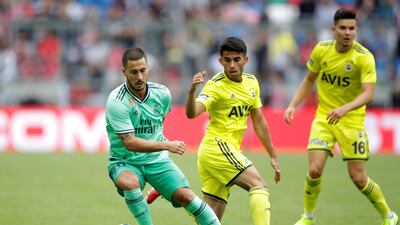 Hazard looks to make a break from Fenerbahce attention. Getty