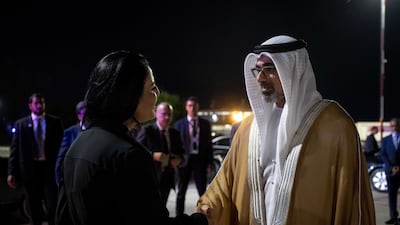 After his working visit to Albania, Sheikh Khaled bin Mohamed, Crown Prince of Abu Dhabi, left with a farewell from Belinda Balluku, Deputy Prime Minister and Minister for Infrastructure and Energy