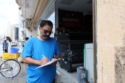 Shaju Francies said he had no electricity or clean water after the flooding. Chris Whiteoak / The National