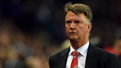 Manchester United manager Louis van Gaal shown before his side's Premier League win against Aston Villa on Friday night. Hannah McKay / EPA / August 14, 2015