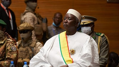 Mali President Bah Ndaw is seen during his inauguration ceremony in Bamako, Mali in 2020. AFP