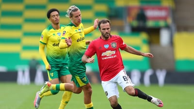 United midfielder Juan Mata in possession. AFP