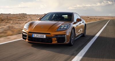 The Porsche Active Ride feature, available in the Turbo E-Hybrid, lifts the car up by 55mm for easier entry and exit. Photo: Porsche