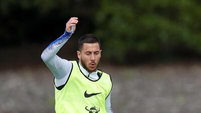 Chelsea's Eden Hazard during training. Reuters