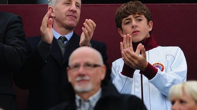 Aston Villa owner Randy Lerner, left, has announced his intentions to sell the club. Jamie McDonald / Getty Images