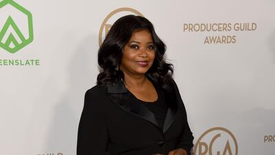 Award winner Octavia Spencer in a chic black skirt-suit at the 2020 Producers Guild Awards at the Hollywood Palladium on Saturday, Jan. 18, 2020, in Los Angeles, Calif. AP