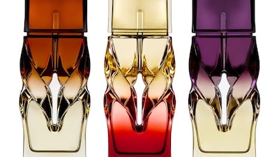Christian Louboutin’s new fragrances available at Tryano. Courtesy Christian Louboutin