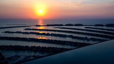 Guests can enjoy impressive sunset views in Dubai.