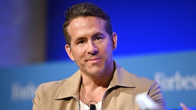 Ryan Reynolds was one of the keynote speakers at LiveX in Abu Dhabi. Getty Images
