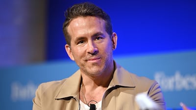 Ryan Reynolds was one of the keynote speakers at LiveX in Abu Dhabi. Getty Images