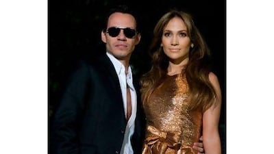 Marc Anthony and Jennifer Lopez. Saul Loeb / AFP