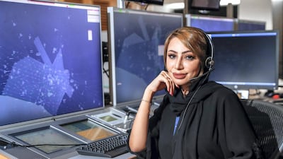 Nouf Al Afifi, an air traffic control supervisor at Abu Dhabi's Sheikh Zayed Air Navigation Centre. Victor Besa / The National