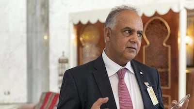 Yahia Alibi, head of the ICRC’s regional delegation for GCC countries, at Swirmo, being held this week at Abu Dhabi Armed Forces Officers Club. Antonie Robertson / The National