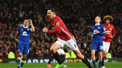 Zlatan Ibrahimovic came to Manchester United's rescue against Everton to score an injury-time equaliser, although missed chances by the Swedish striker and his teammates meant United were held to another draw at Old Trafford. Shaun Botterill / Getty Images