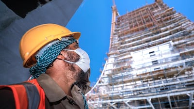 The scaffolds at under-construction buildings need to be properly secured and categorised as safe-to-use by a third party. Victor Besa / The National