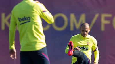 Barcelona's Martin Braithwaite was recently signed from Leganes outside the transfer window. EPA