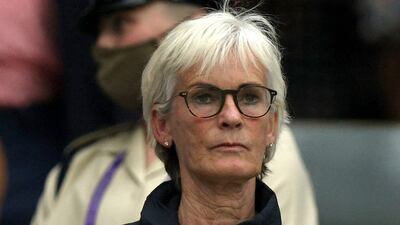 Andy Murray's mother Judy watches the action. J