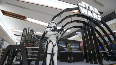 A Star Wars display on the second floor of Yas Mall. Mona Al Marzooqi / The National