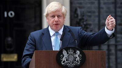 British Prime Minister Boris Johnson outside 10 Downing Street yesterday. Ben Stansall / AFP