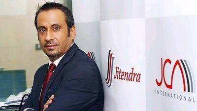 Jitendra Gianchandani, the chairman and managing partner of Jitendra Consulting Group, advises start-ups. Satish Kumar / The National