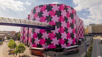 Selfridges transforms façade of iconic Birmingham store – with a public art commission by Osman Yousefzada. Courtesy Selfridges