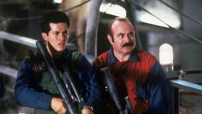 13. 'Super Mario Bros' (1993). This was the first film to be adapted from a popular video game, and as such, the 'Super Mario Bros' movie had the unfortunate task of making it clear what you could and couldn't do in an adaptation. The film barely resembled the games. The main character of Mario, played by Bob Hoskins, had the mustache and the red overalls but nothing else. The film's design was likened to 'Blade Runner' at times, which you don't expect when playing the side-scrolling platformer. IMDB rating: 4/10. Rotten Tomatoes rating: 21 per cent. Courtesy Buena Vista Pictures