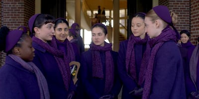 The Testaments expands Margaret Atwood’s dystopian world from The Handmaid's Tale. Photo: MGM Television