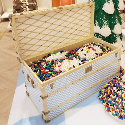 Hasan Jamal's first project after becoming a Lego Certified Professional was to make life-sized Louis Vuitton trunks. Photo: Hasan Jamal