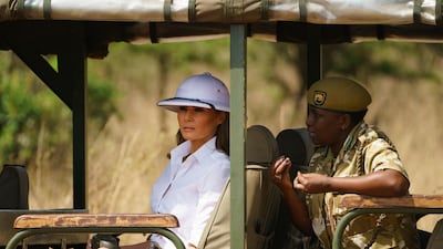 Her Africa tour was her first big solo trip, she was guided on the safari tour of Nairobi National Park by senior warden Nelly Palmeris. Photo / AP